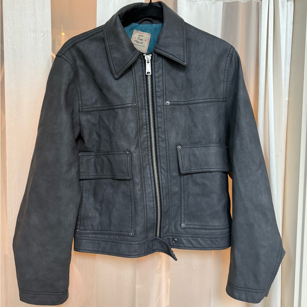 Free People Dark Gray Bomber Jacket